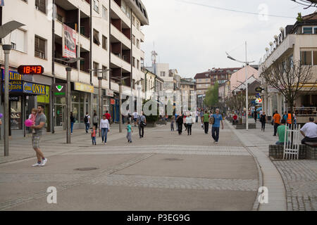 Vuk Karadzic Square in Loznica, town in west Serbia Stock Photo