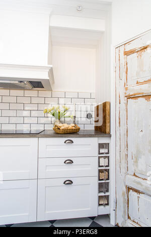 fancy scandinavian kitchen interior Stock Photo