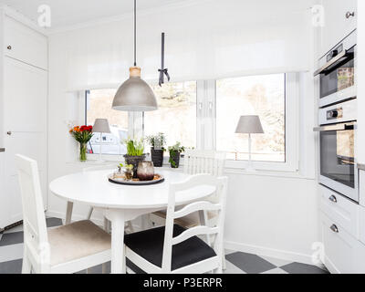 fancy scandinavian kitchen interior Stock Photo