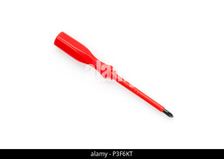 Phillips screwdriver electrically insulated, isolated on white Stock Photo