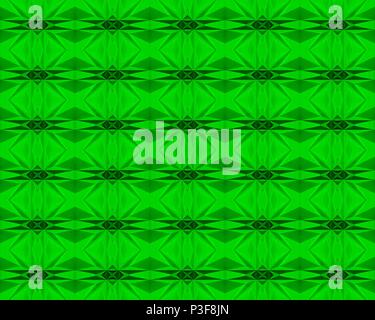 Green seamless, tile-able geometric pattern, made from a picture of origami. Stock Vector