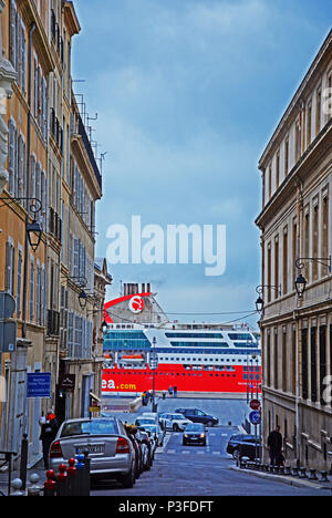 street scene, La Joliette district, Marseille, Bouches-du-Rhone, France Stock Photo