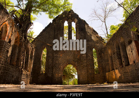 Presbyterian Church, Ross Island, Andaman Stock Photo