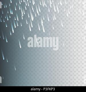 Stock vector illustration rain, rainfall Isolated on a transparent background. Rainstorm, heavy rain, rainfall, drizzle, rainy, rainforest, monsoon, water drops. EPS 10 Stock Vector