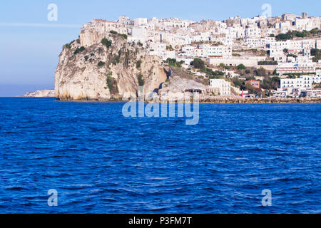 Peschici promontory, view from the blue adriatic sea. Gargano national park, Italy Stock Photo