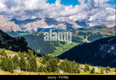 Dolomites Italy - Val Gardena -  Passo Sella Stock Photo