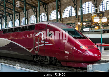 Thalys PBKA at Gare du Nord station in Paris Stock Photo