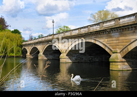 The Serpentine Bridge in Hyde Park, London, England, UK Stock Photo