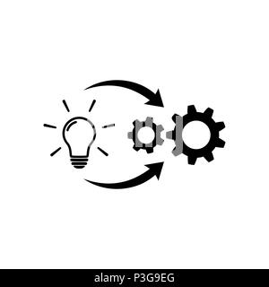 Implementation icon. Creative cycle symbol Stock Vector