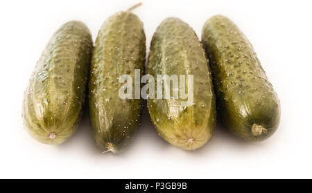 the canned cucumbers; isolated Stock Photo