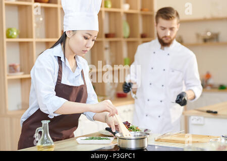 Asian Female Chef Stock Photo