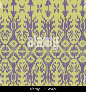 Vector seamless ikat patternlilac Stock Vector