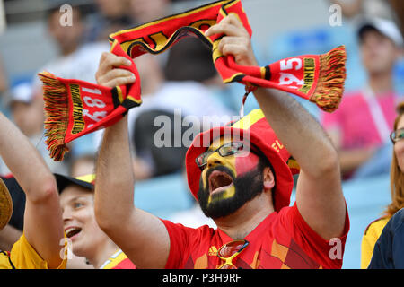 Sochi, Russland. 18th June, 2018. Belgian fan, football fan, man, male. Belgium (BEL) - Panama (PAN) 3-0, Preliminary Round, Group G, Game 13, on 18.06.2018 in SOCHI, Fisht Olymipic Stadium. Football World Cup 2018 in Russia from 14.06. - 15.07.2018. | usage worldwide Credit: dpa/Alamy Live News Stock Photo