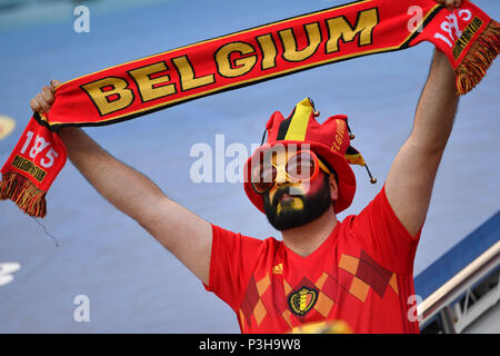 Sochi, Russland. 18th June, 2018. Belgian fan, football fan, man, male. Belgium (BEL) - Panama (PAN) 3-0, Preliminary Round, Group G, Game 13, on 18.06.2018 in SOCHI, Fisht Olymipic Stadium. Football World Cup 2018 in Russia from 14.06. - 15.07.2018. | usage worldwide Credit: dpa/Alamy Live News Stock Photo