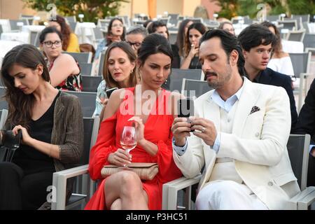 Chaff, Italy. 18th June, 2018. Pula: Filming Italy Sardinia Festival. Final evening. In the picture : Credit: Independent Photo Agency/Alamy Live News Stock Photo