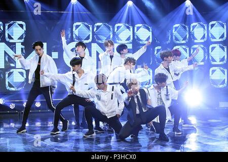 Seoul, Korea. 18th June, 2018. Wanna One record Arirang¡¯s music show Simply K-Pop in Seoul, Korea on 18th June, 2018.(China and Korea Rights Out) Credit: TopPhoto/Alamy Live News Stock Photo