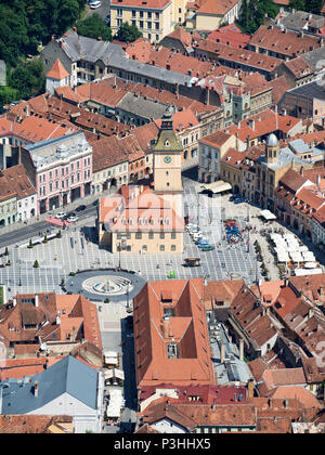 Council square and old town, Brasov, Romania Stock Photo
