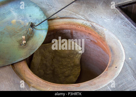 Traditional Lavash Baking Stock Photo