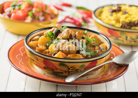 Cape Malay chicken curry. South Africa Food Stock Photo