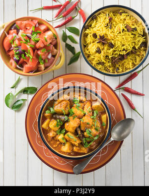 Cape Malay chicken curry. South Africa Food Stock Photo