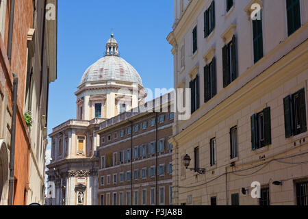 View of the Basilica of Santa Maria Maggiore (Basilica of Saint Mary Major) from the Basilica of Santa Prassede - Rome Stock Photo