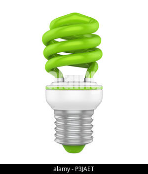 Energy Saving Compact Fluorescent Light Bulb Isolated Stock Photo