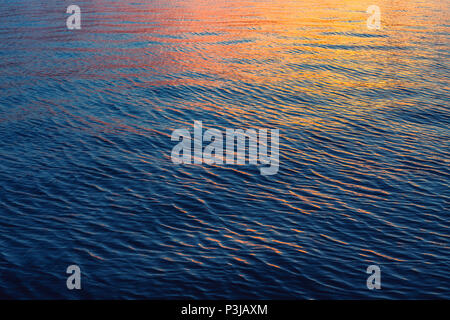 Sea Waves Texture.Sunset shot Stock Photo
