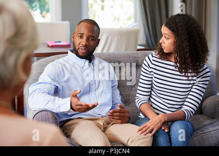 Young couple having marriage counselling Stock Photo