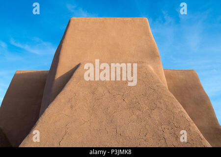 The adobe style Spanish mission church San Francisco de Asis in Rancho de Taos, New Mexico Stock Photo