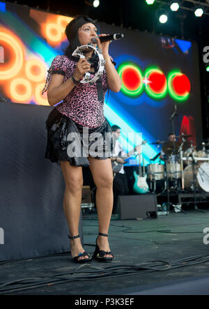 Annabella Lwin and THE RETROBATES at lets Rock The Moor ,marsh meado