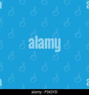 Bowling pattern vector seamless blue Stock Vector