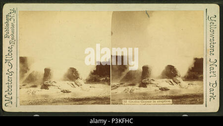 . Grotto Geyser in Eruption.  Created: 1886-1910.  Coverage: [1886-1910]. Source Imprint: 1875?-1920?. Digital item published 1-25-2006; updated 6-4-2009. 132 Grotto Geyser in Eruption, by Webster &amp; Albee Stock Photo