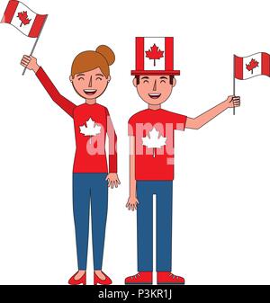 Happy girl with a party hat. Canada day. Vector illustration design Stock  Vector Image & Art - Alamy