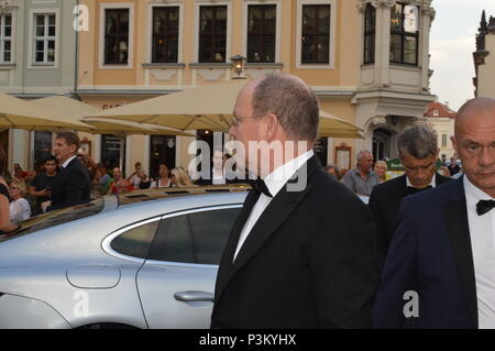 fuerst Albert monaco ministerpraesident  Kretschmer anett hofmann dresden saxony germany taurus award 2018 Photo Matthias Wehnert Stock Photo