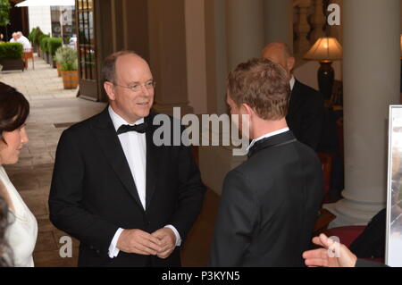 fuerst Albert monaco ministerpraesident  Kretschmer anett hofmann dresden saxony germany taurus award 2018 Photo Matthias Wehnert Stock Photo