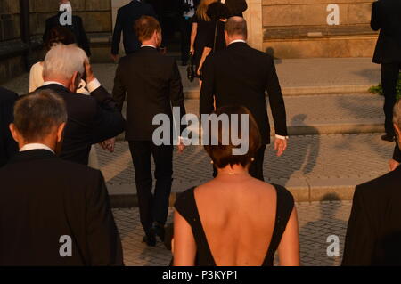 fuerst Albert monaco ministerpraesident  Kretschmer anett hofmann dresden saxony germany taurus award 2018 Photo Matthias Wehnert Stock Photo