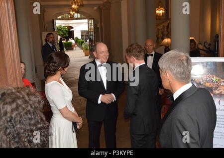 fuerst Albert monaco ministerpraesident  Kretschmer anett hofmann dresden saxony germany taurus award 2018 Photo Matthias Wehnert Stock Photo