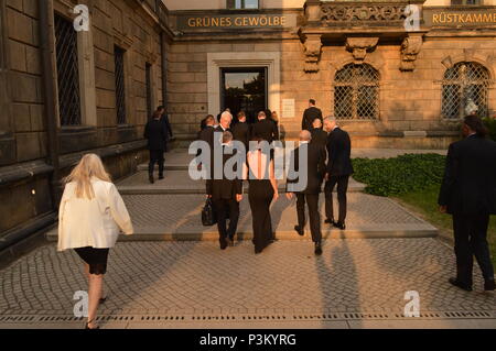 fuerst Albert monaco ministerpraesident  Kretschmer anett hofmann dresden saxony germany taurus award 2018 Photo Matthias Wehnert Stock Photo