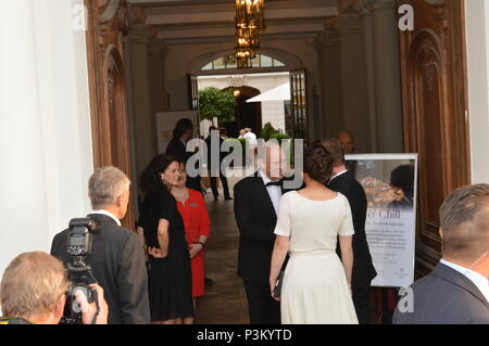 fuerst Albert monaco ministerpraesident  Kretschmer anett hofmann dresden saxony germany taurus award 2018 Photo Matthias Wehnert Stock Photo