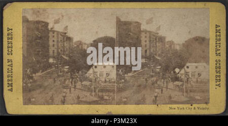 . Broadway and Park Row. Alternate Title: New York City & Vicinity.  Created: 1860-1925.  Coverage: 1860-1925. Digital item published 8-31-2005; updated 2-11-2009. 45 Broadway and Park Row, from Robert N. Dennis collection of stereoscopic views Stock Photo