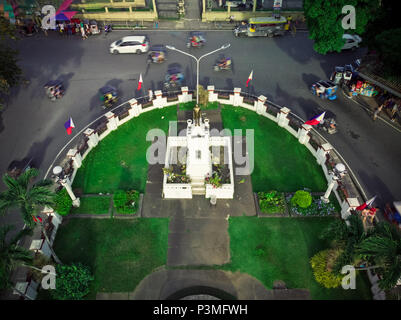 Statue of Dr. Jose Rizal, the national hero of the Philippines, built at San Pablo City Plaza Stock Photo