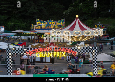 Victorian Gardens, Carnival in Central Park, NYC Stock Photo