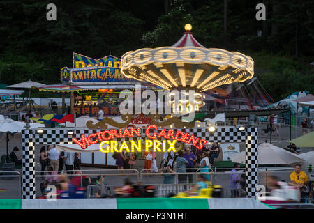 Victorian Gardens, Carnival in Central Park, NYC Stock Photo