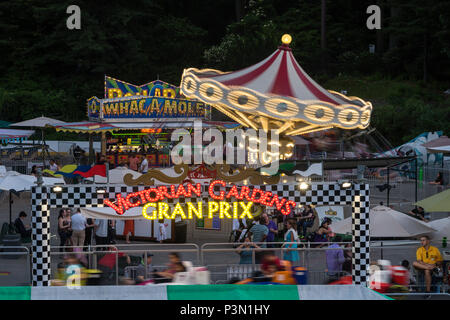 Victorian Gardens, Carnival in Central Park, NYC Stock Photo