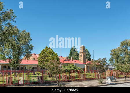 LADYBRAND, SOUTH AFRICA - MARCH 12, 2018: The municipal offices in Ladybrand, a town in the eastern Free State Province near the border with Lesotho Stock Photo