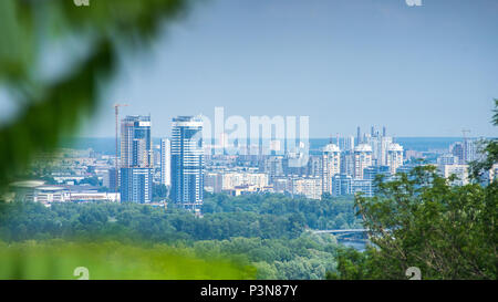 Green City. Ukraine, Kiev summer view to the left side of Dnipro river Stock Photo