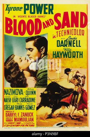 Original Film Title: BLOOD AND SAND.  English Title: BLOOD AND SAND.  Film Director: ROUBEN MAMOULIAN.  Year: 1941. Credit: 20TH CENTURY FOX / Album Stock Photo