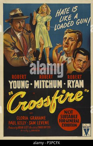 Original Film Title: CROSSFIRE.  English Title: CROSSFIRE.  Film Director: EDWARD DMYTRYK.  Year: 1947. Credit: RKO / Album Stock Photo