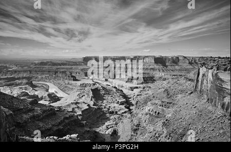 Colorado River and Canyonlands National Park seen from the Dead Horse Point State Park, Utah, USA. Stock Photo