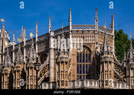 Outside view of the Henry Vll chapel, Westminster Abbey, London, England, U.K. Stock Photo